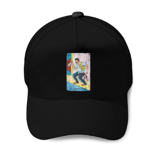 Loteria El Borracho Colorful Tarot Card Baseball Caps