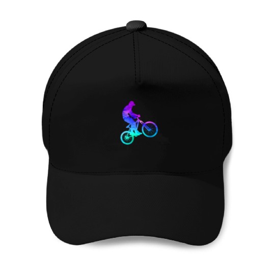 Urban Freestyler BMX Bike Rider Tye Dye Baseball Caps