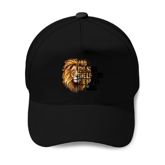 Dad the Man the Legend Leopard Lion Png Baseball Caps