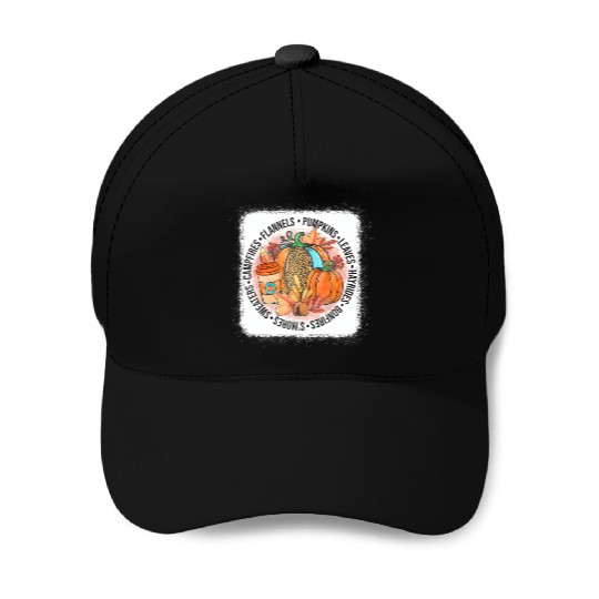 It's Fall Y'all Happy Fall Vibes Autumn Leaves Baseball Caps