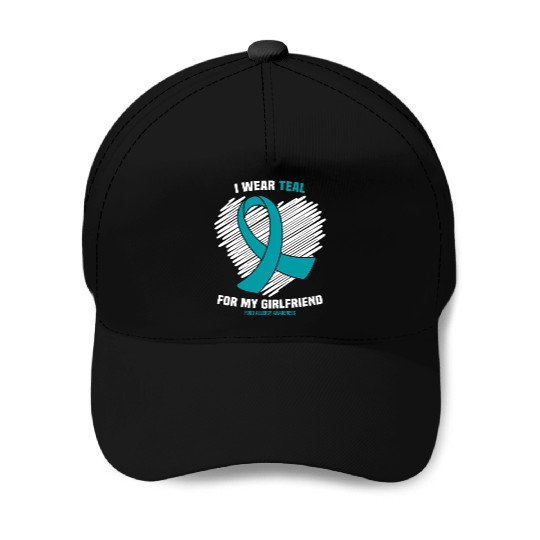 I Wear Teal For My Girlfriend Food Allergy Baseball Caps