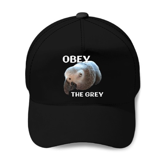 Obey The Grey - African Grey Parrot Baseball Caps