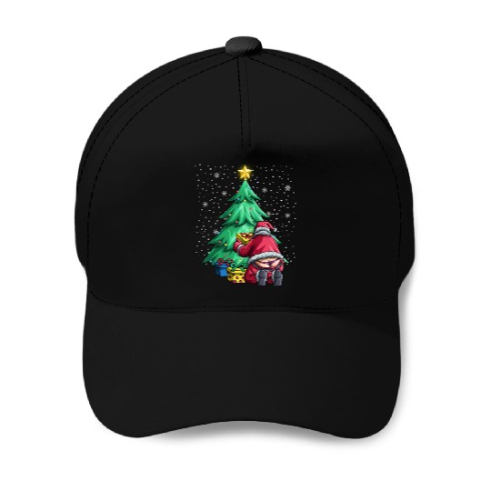Santa Winter Whale Tail Ugly Santa Claus Gif Baseball Caps