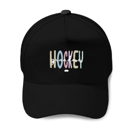 Proud Ice Hockey Grandma Ice Hockey Grandmother Baseball Caps