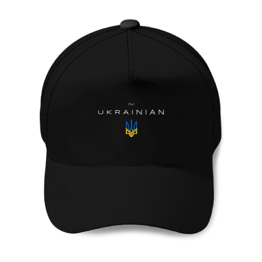 I am Ukrainian - I am from Ukraine Trident Flag Baseball Caps