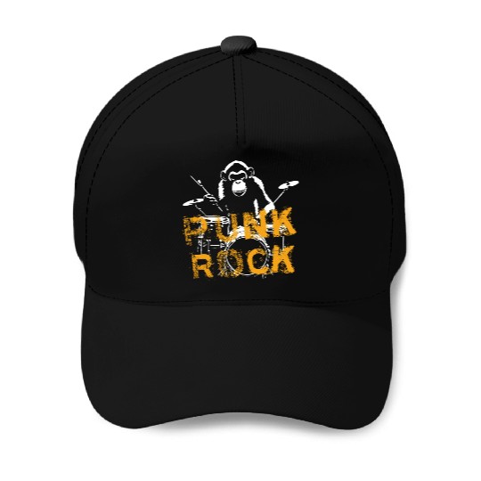 MONKEY PUNK ROCK Baseball Caps
