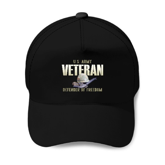 US Army Veteran: Defender of Freedom Baseball Caps