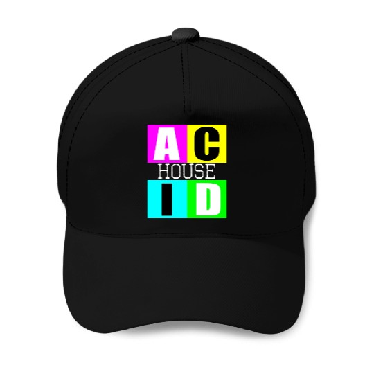 Acid house music Baseball Caps