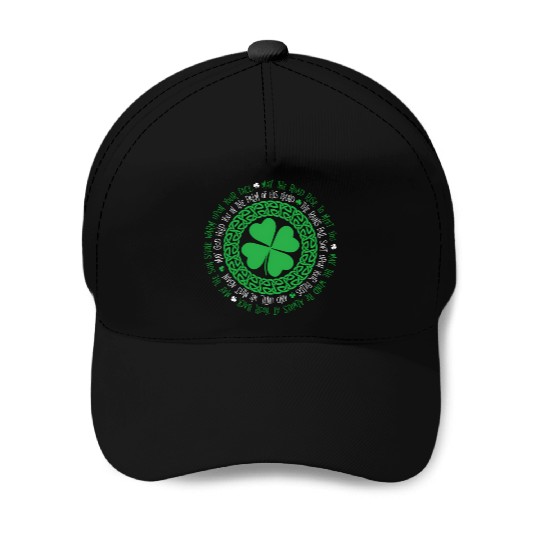 Irish Blessing Celtic Knot 4 Leaf Clover - St Baseball Caps