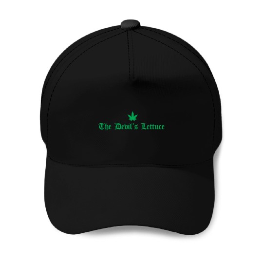 The Devil s Lettuce Green Baseball Caps