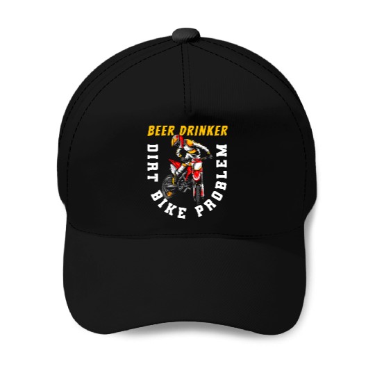 Dirt Bike Drinker - Supermoto Mx Motocross Dirt Baseball Caps