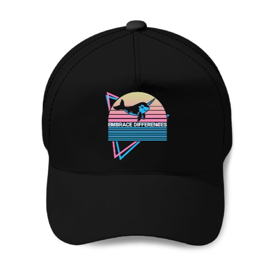 Narwhal Retro Baseball Caps