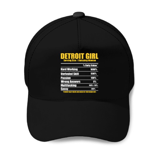 Hilarious Detroit Definition Motor City American Baseball Caps