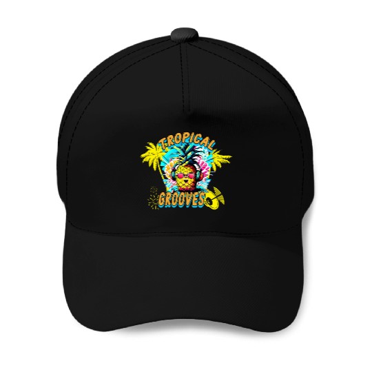 Tropical Grooves, Summer Party Baseball Caps