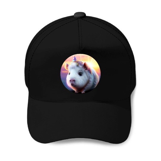 Guinea pig unicorn Baseball Caps