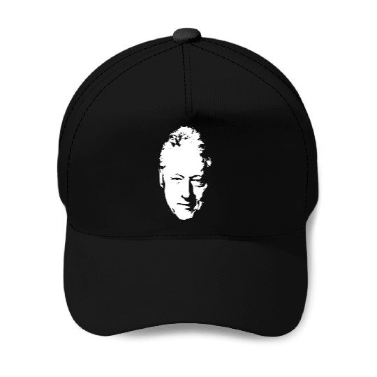 Bill Clinton White On Black Pop Art Baseball Caps