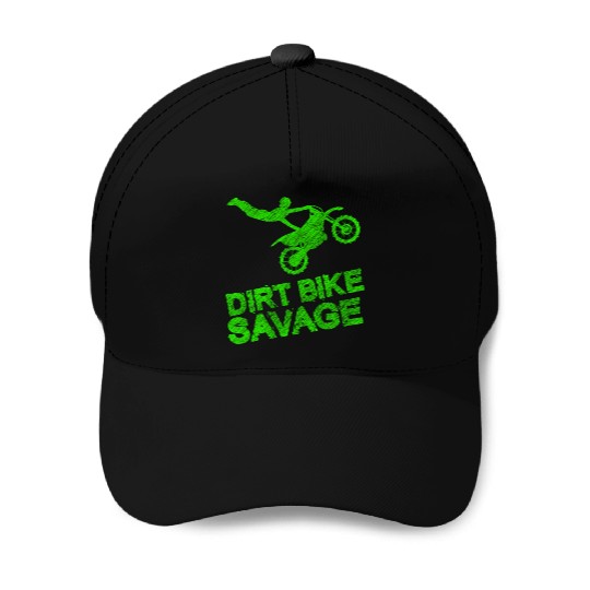 Dirt Bike Savage Motocross Distressed Youth Rider Baseball Caps