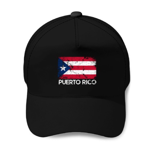 Puerto Rican Flag Made In Puerto Rico Baseball Caps