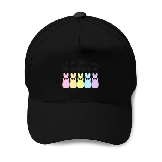 Teaching Favorite Bunnies Teacher Easter Baseball Caps