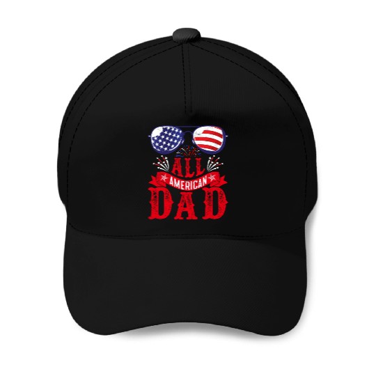 All American Dad America Pride US Patriot Baseball Caps