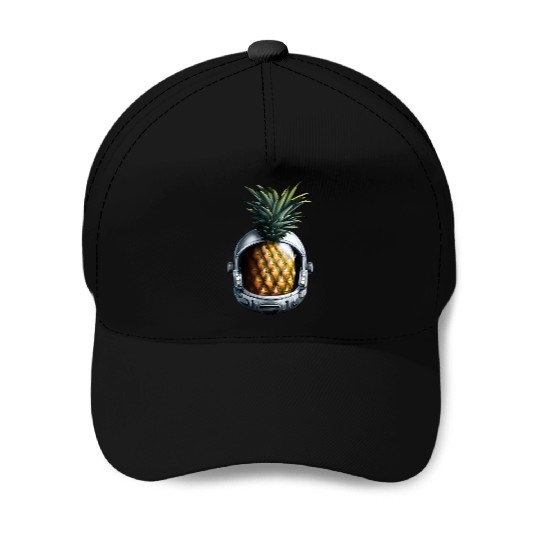 Pineapple astronaut Baseball Caps