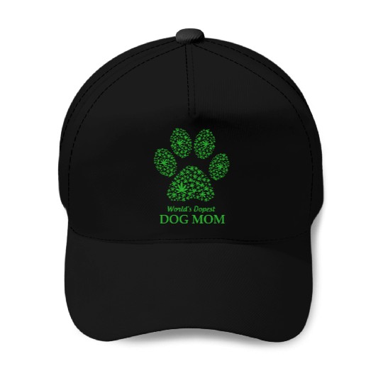 World s Dopest Dog Mom Weed Mothers Day Gift Baseball Caps