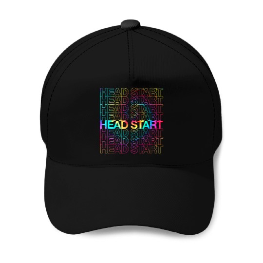 Rainbow Tie Dye Head Start Team Back To School Baseball Caps