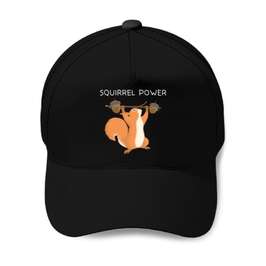 Squirrel Power Baseball Caps