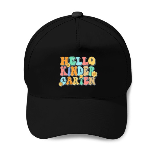 Hello Kindergarten Teacher Team Back To School Baseball Caps