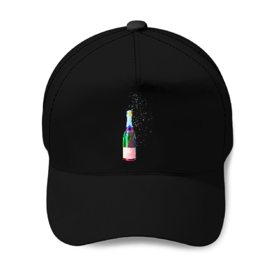 Champagne Bottle Sparks Baseball Caps