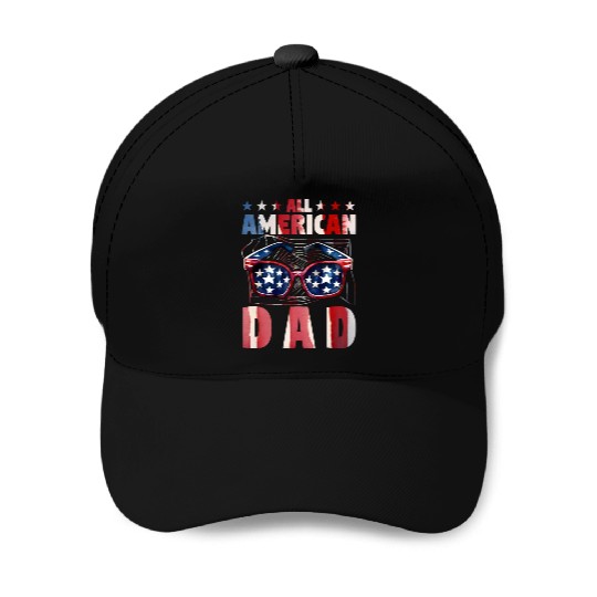 All American Dad Baseball Caps