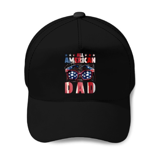 All American Dad Baseball Caps