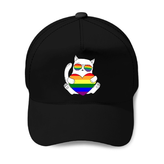 Gay Lesbian Lgbtq Cat Pride Month Csd Lgbt Baseball Caps