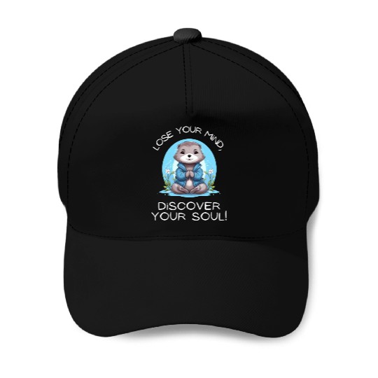 Yoga Meditation Jump-start your zen Otter Baseball Caps