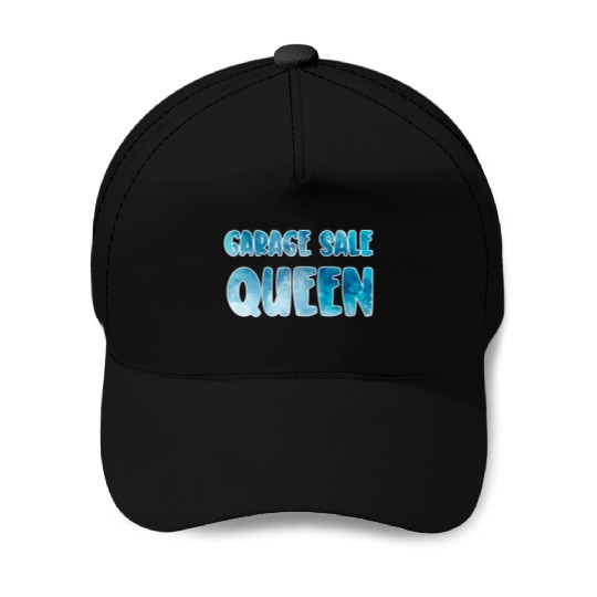 Garage Sale Queen blue watercolor Baseball Caps