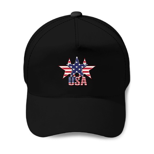 God bless America the land of the free Baseball Caps
