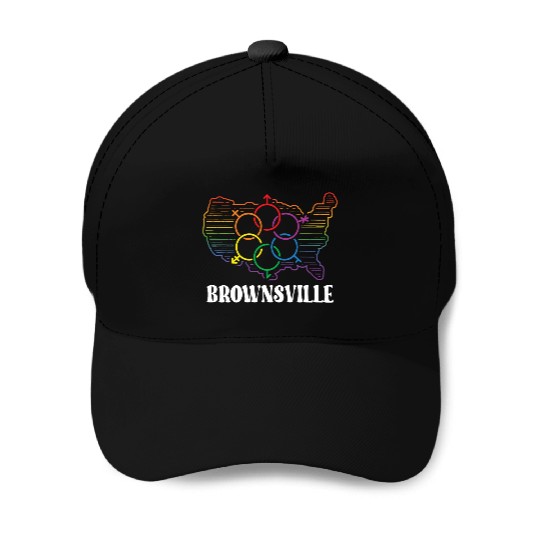 Brownsville Pride Month Pride Flag LGBT Community Baseball Caps