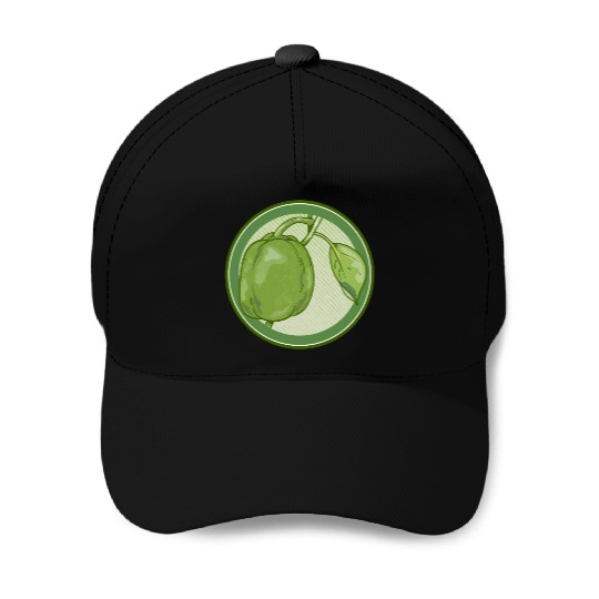 Green Bell Pepper Baseball Caps