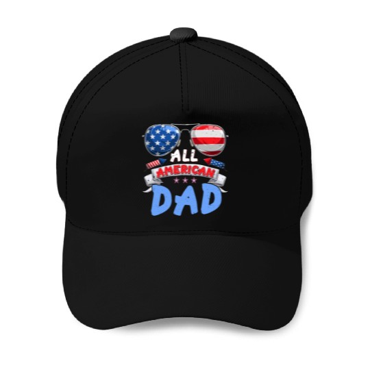 All American Dad US Patriots Fathers America Party Baseball Caps