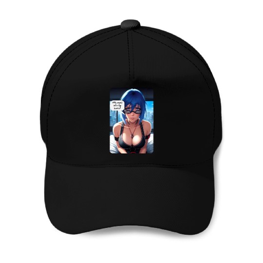 Cyberpunk Waifu Influencer Design 10 Baseball Caps