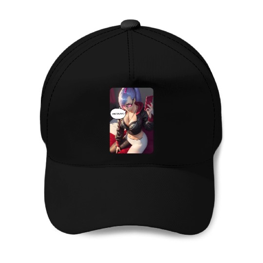 Cyberpunk Waifu Influencer Design 4 Baseball Caps