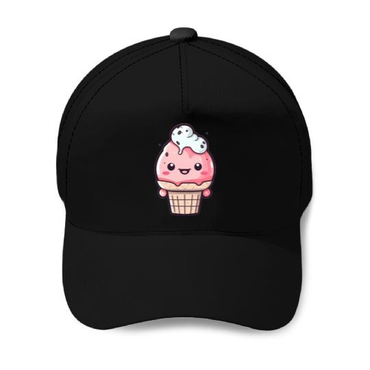 Embrace the Sweetness of our Cute Soft Ice Cream Baseball Caps