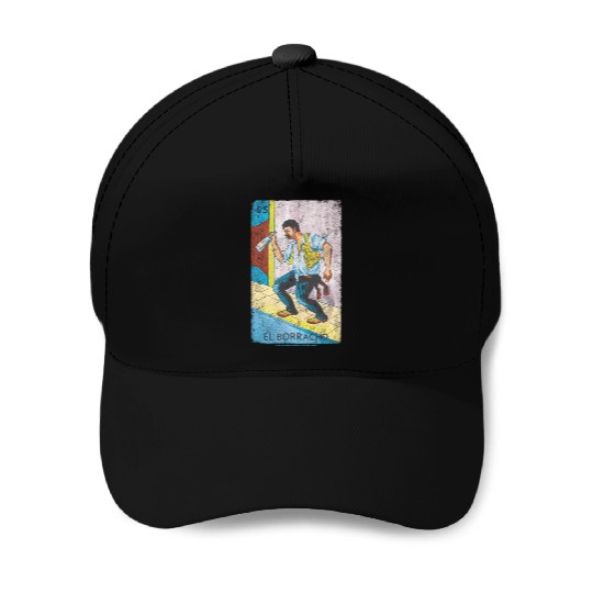 Loteria El Borracho Colorful Tarot Card Baseball Caps