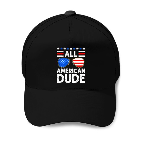 All American Boy Independence Day USA Party Dude Baseball Caps