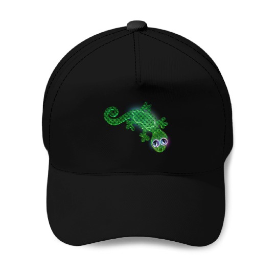 Green lizard Baseball Caps