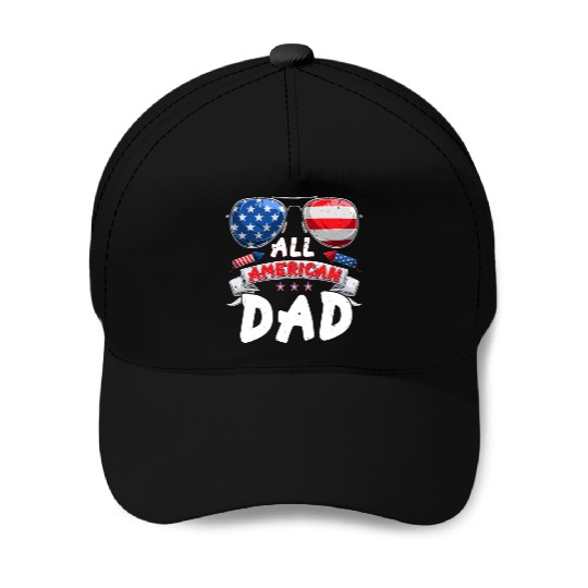 All American Dad US Patriots Fathers America Party Baseball Caps