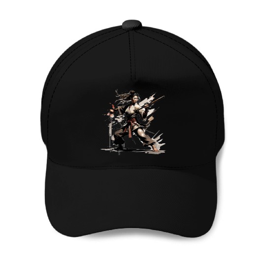 Karate girl Baseball Caps