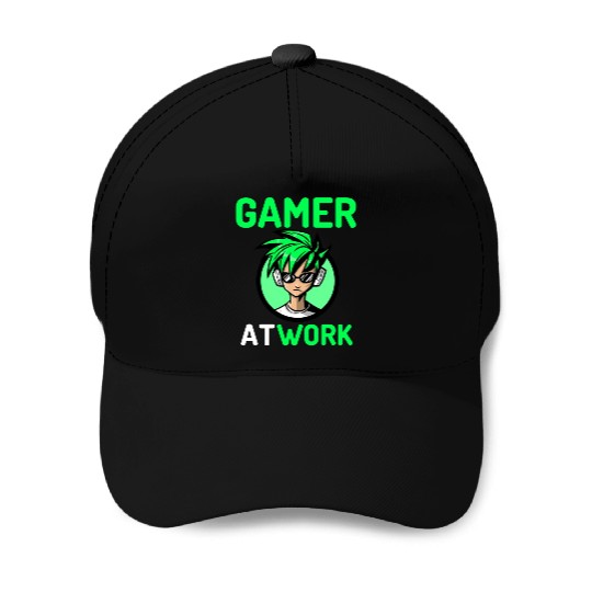 Gamer At Work travel nature Baseball Caps