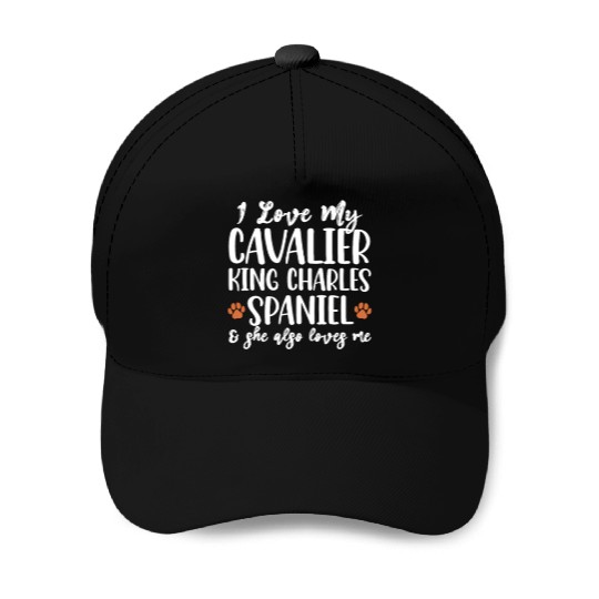 I Love My Cavalier King Charles Spaniel Baseball Caps