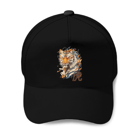Tiger japanese Baseball Caps
